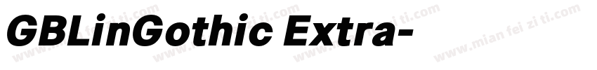 GBLinGothic Extra字体转换